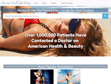 Tablet Screenshot of americanhealthandbeauty.com